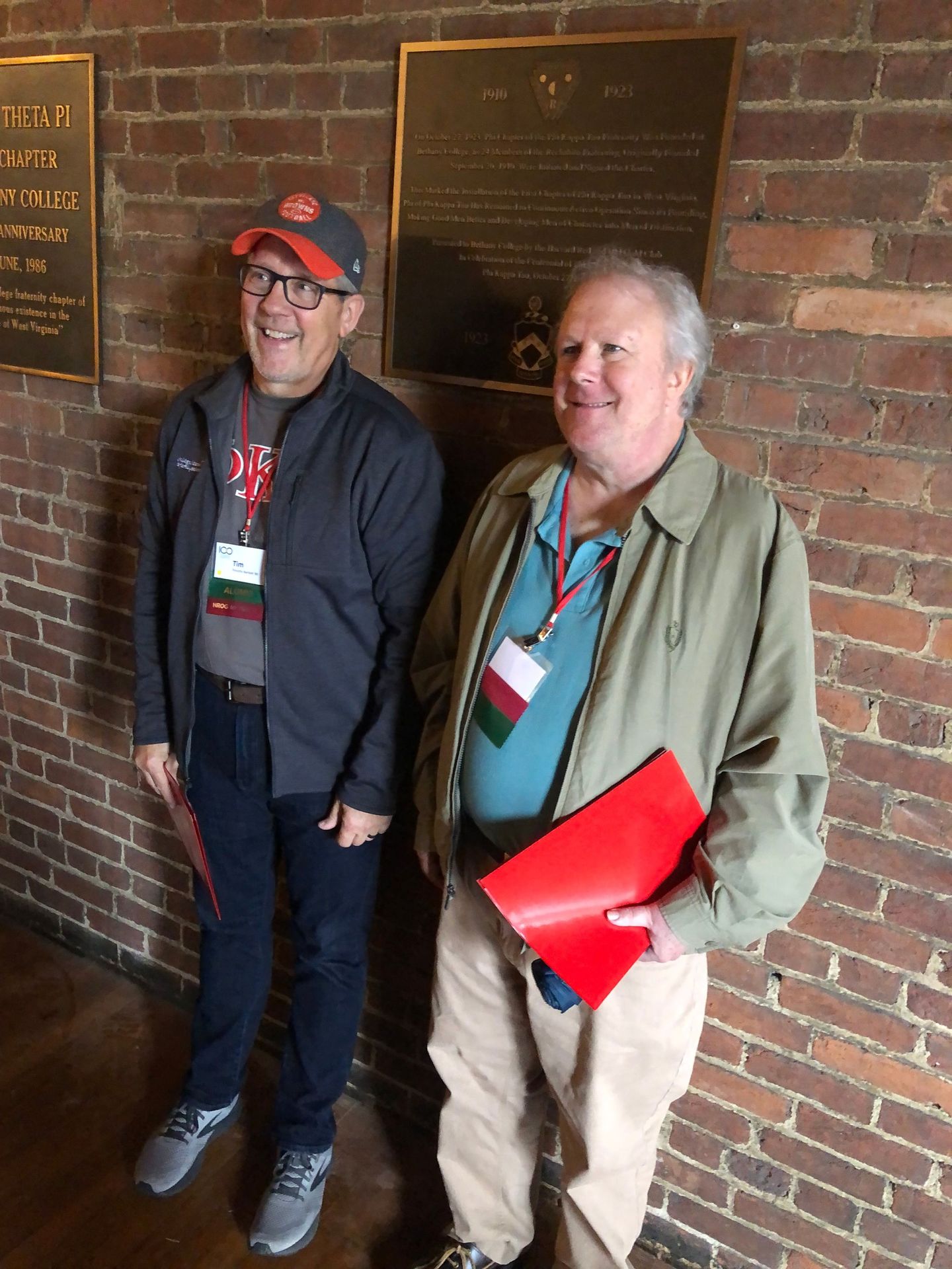 Plaque installment at Bethany’s Old Main corridor.